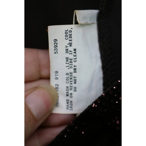 AGB Vintage Strappy Velevet Maxi Dress-Size 10-Side Slit-Whimsigoth-Glittery - Picture 5 of 12